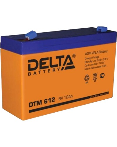 Delta DTM 612. Аккумулятор герметичный свинцово-кислотный. Delta в Подольске