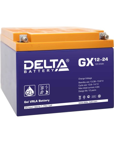 Delta GX 12-24. Аккумулятор герметичный свинцово-кислотный. Delta в Подольске