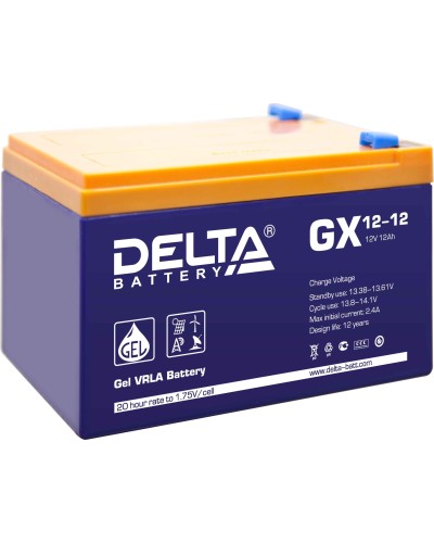 Delta GX 12-12. Аккумулятор герметичный свинцово-кислотный. Delta в Подольске