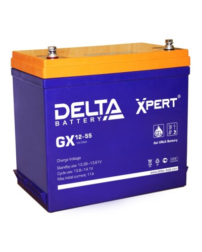 Delta GX 12-55. Аккумулятор герметичный свинцово-кислотный. Delta в Подольске
