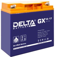 Delta GX 12-17. Аккумулятор герметичный свинцово-кислотный. Delta