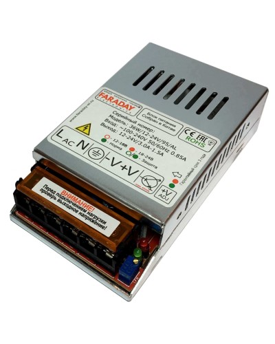 36W/12-24V/95AL. Импульсный блок питания. FARADAY в Подольске