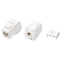 KJ8-8P8C-C6-180-TLS-WH. Вставка Keystone Jack RJ-45. Hyperline