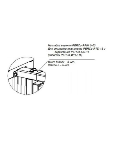 PERCo-RF01 0-03. Накладка верхняя. PERCo в Подольске