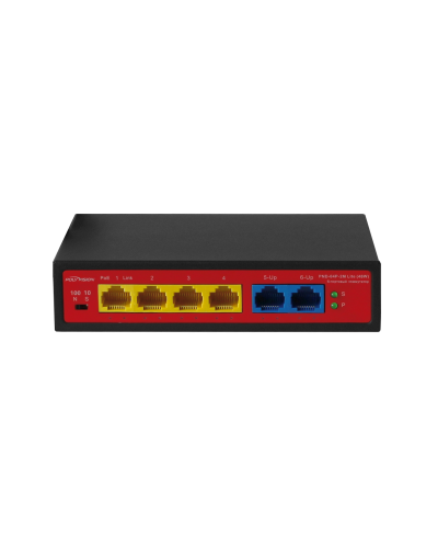 PND-04P-2M Lite (48W). Коммутатор неуправляемый 6-портовый с функцией PoE. Polyvision в Подольске