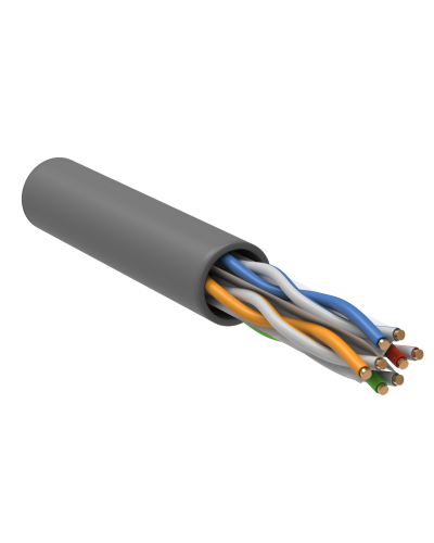 U/UTP, CAT 6, ZH нг(А)-HF, 4PR, 23AWG, INDOOR, SOLID, серый, 305 м, REXANT (01-0067). Кабель «витая пара» (LAN) для структурированных систем связи. Rexant в Подольске