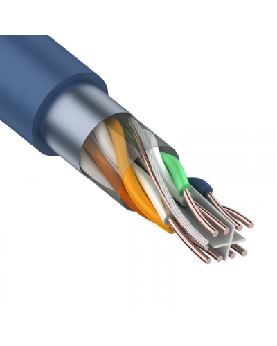 F/UTP, CAT 6, PVC, 4PR, 23AWG, INDOOR, SOLID, синий, 305 м, REXANT (01-0147). Кабель «витая пара» (LAN) для структурированных систем связи. Rexant в Подольске