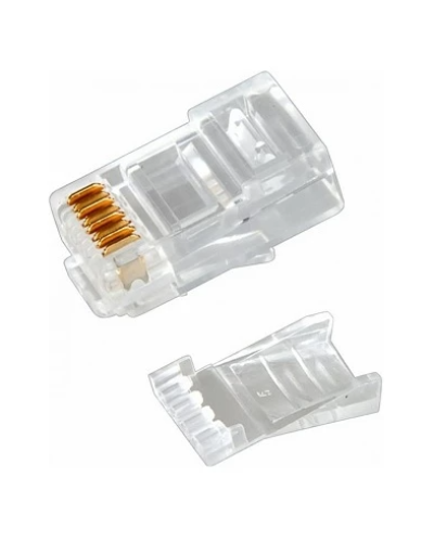 Разъем RJ-45(8P8C) под витую пару, UTP, CAT 6, с вставкой REXANT (05-1031). Разъем RJ-45. Rexant в Подольске