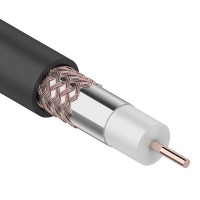RG-6U+Cu, 75 Ом, Cu/Al/Cu, 64%, 100м. OUTDOOR REXANT (01-2222). Кабель коаксиальный радиочастотный. Rexant