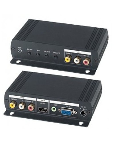 AD001HH. Преобразователь композитного видео и аудиосигналов в VGA и HDMI. SC&T в Подольске