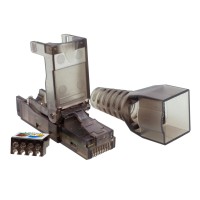 Коннектор 8P8C UTP 6A (RJ-45) безынструментальный (10-0239). Разъем RJ-45. SUPRLAN