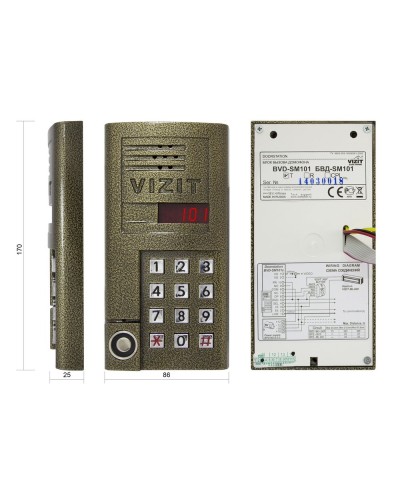 БВД-SM101T. Вызывная панель аудиодомофона. VIZIT в Подольске
