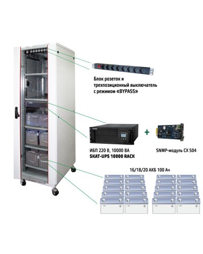 SKAT UPS 10000 SNMP (484). Комплекс бесперебойного питания. Бастион в Подольске