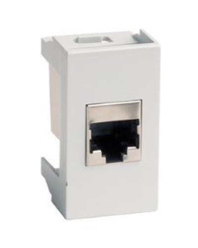 Розетка RJ-45 Viva 1 модуль серая (45138): Розетка компьютерная с одним разъёмом в Подольске