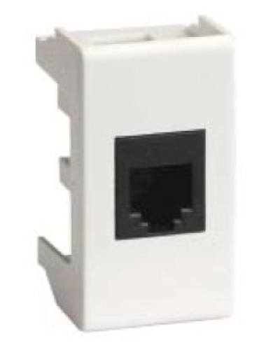Розетка RJ-45 Viva 1 модуль белая (45048): Розетка компьютерная экранированная с одним разъёмом в Подольске