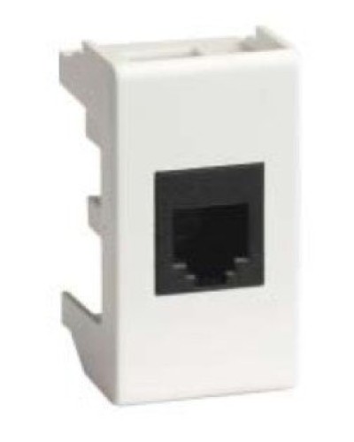 Розетка RJ-45 Viva 1 модуль белая (45038): Розетка компьютерная с одним разъёмом в Подольске