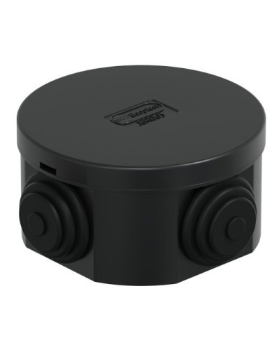 Коробка JBR065 D=65х35, 4 вых., IP44, черная (44004BL-1). Коробка монтажная. Экопласт в Подольске