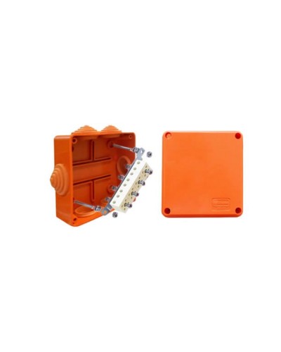 Коробка JBS100 100х100х55, 6 вых., 4P (0,15…4мм²) (43147HF): Коробка монтажная, огнестойкая, без галогена в Подольске