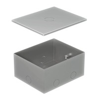 Коробка металлическая с крышкой для заливки в пол BOX/4 (70141): Коробка металлическая с крышкой для заливки в пол 159,6х133,6х75 мм, для люков 70040