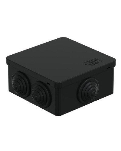 Коробка JBS101 100х100х55, 6 вых., IP55, черная (44037BL-1). Коробка монтажная. Экопласт в Подольске
