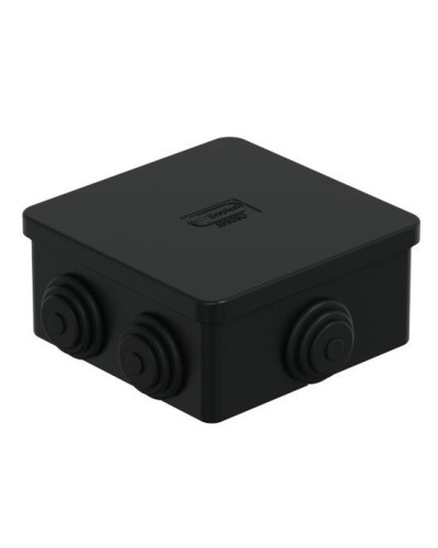 Коробка JBS080 85х85х40, 6 вых, IP44, черная (44006BL-1). Коробка монтажная. Экопласт в Подольске