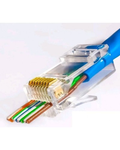 RJ-45 джек сквозной (8P8C) (100 шт). Разъем RJ-45. Прочие зарубежные в Подольске
